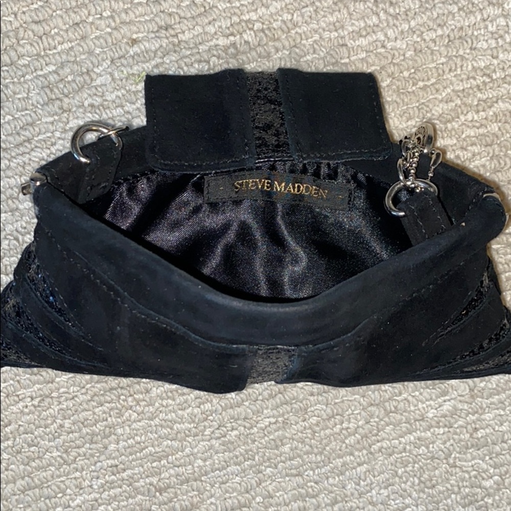 Steve Madden black suede clutch - Picture 4 of 6